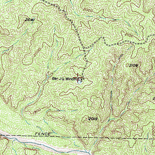 Topographic Map of Bar J G Windmill, TX