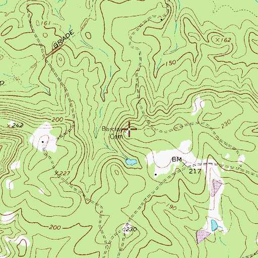 Topographic Map of Barclay Cemetery, TX