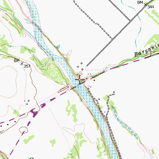 Topographic Map of Barganier Slough, TX