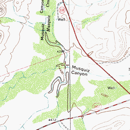 Topographic Map of Barillos Creek, TX
