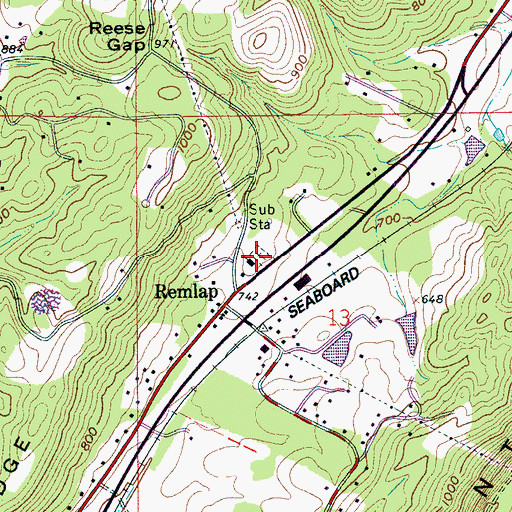 Topographic Map of Remlap Church, AL