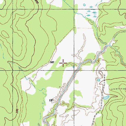 Topographic Map of Barnett Creek, TX