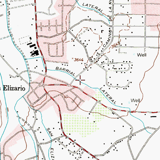 Topographic Map of Barrial Lateral, TX