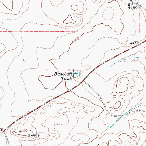 Topographic Map of Baseball Tank, TX