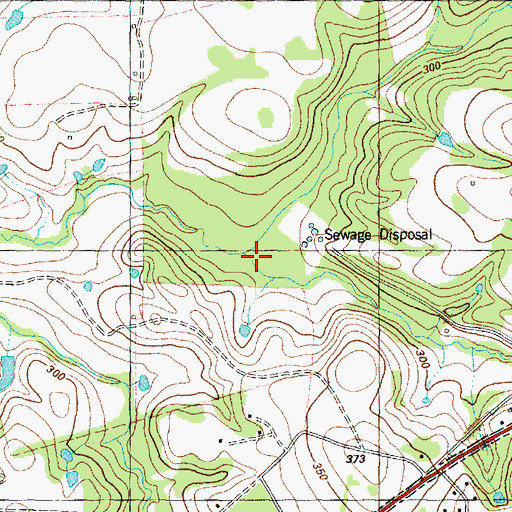 Topographic Map of Basset Creek, TX