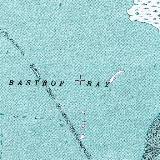 Topographic Map of Bastrop Bay, TX