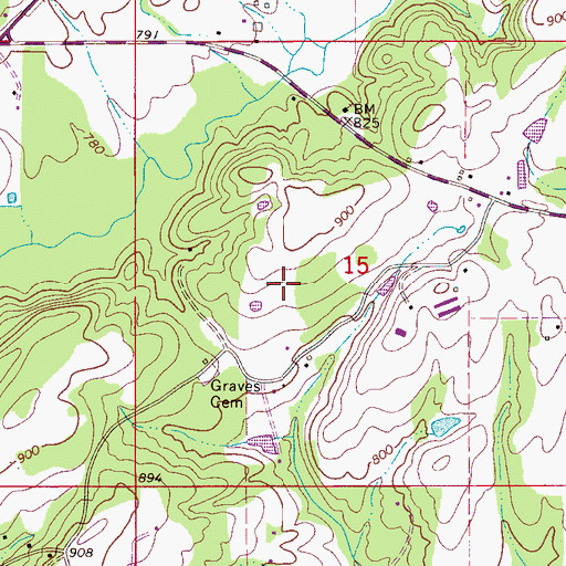 Topographic Map of Royal Pit Mine, AL
