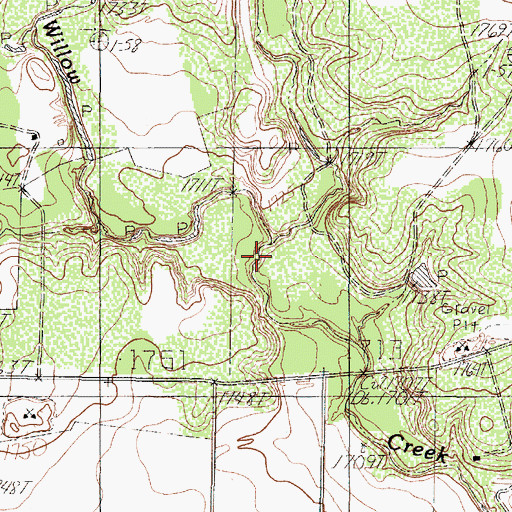 Topographic Map of Battle Creek, TX