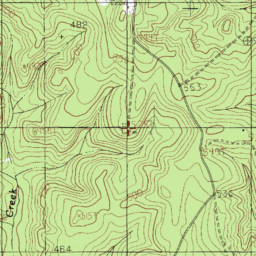 Topographic Map of Bay Springs Cemetery, TX