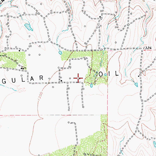 Topographic Map of Baylor County Regular Oil Field, TX