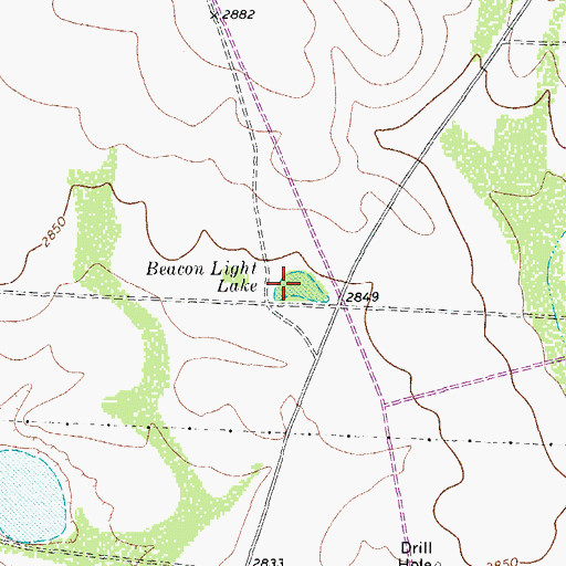 Topographic Map of Beacon Light Lake, TX