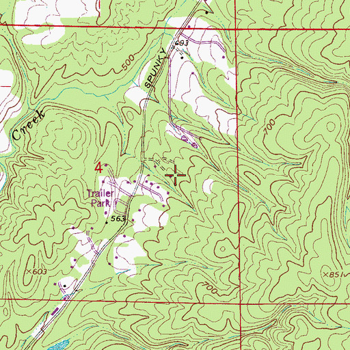 Topographic Map of Selfville Church, AL