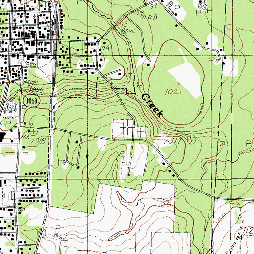 Topographic Map of Bean Cemetery, TX