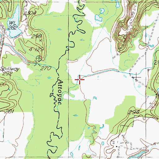 Topographic Map of Bear Bayou, TX