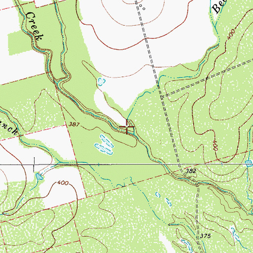 Topographic Map of Bear Branch, TX