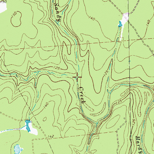 Topographic Map of Bear Branch, TX