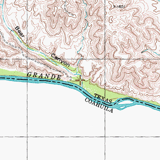 Topographic Map of Bear Canyon, TX