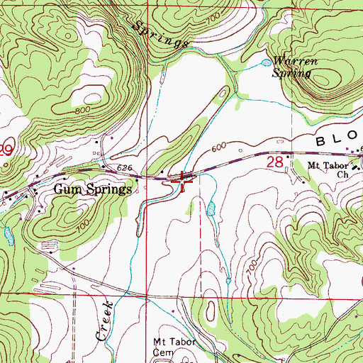 Topographic Map of Shamley Cove, AL