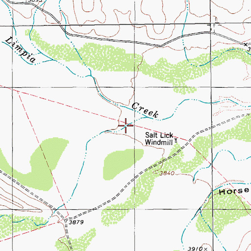 Topographic Map of Bear Canyon, TX