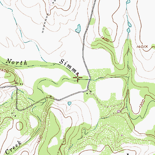 Topographic Map of Bear Cove Creek, TX