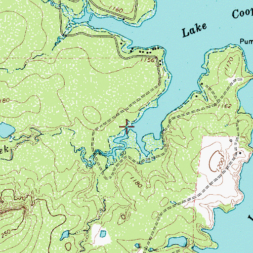Topographic Map of Bear Creek, TX