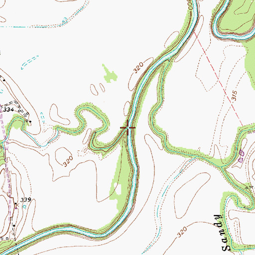 Topographic Map of Bear Creek, TX