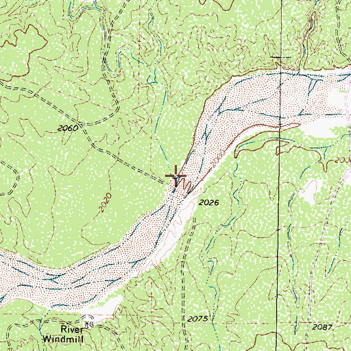 Topographic Map of Bear Creek, TX