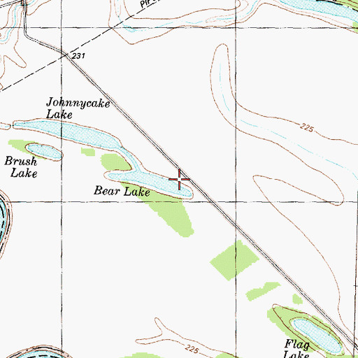 Topographic Map of Bear Lake, TX