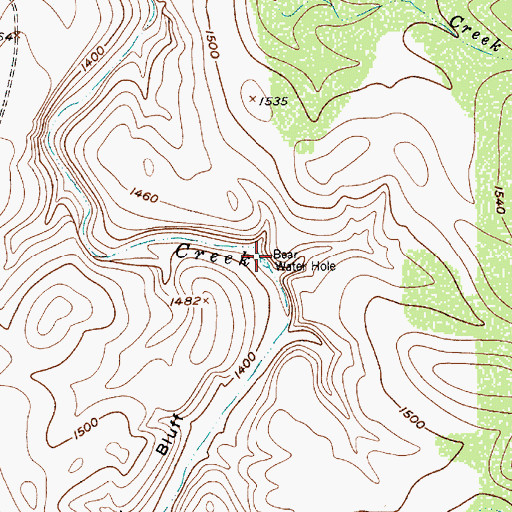 Topographic Map of Bear Water Hole, TX