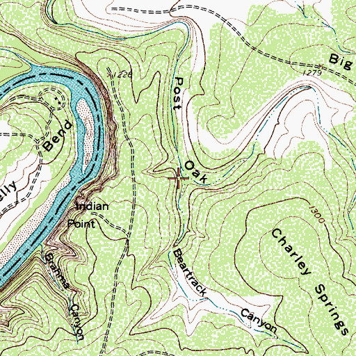 Topographic Map of Beartrack Canyon, TX