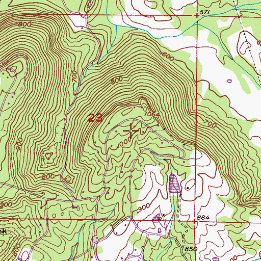 Topographic Map of Smoke Rise, AL