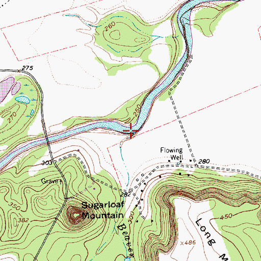 Topographic Map of Beaver Branch, TX