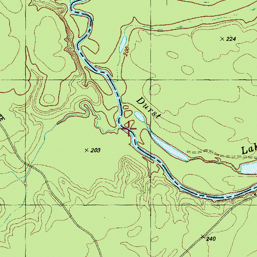 Topographic Map of Beaver Creek, TX