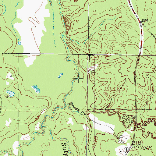 Topographic Map of Beaver Creek, TX