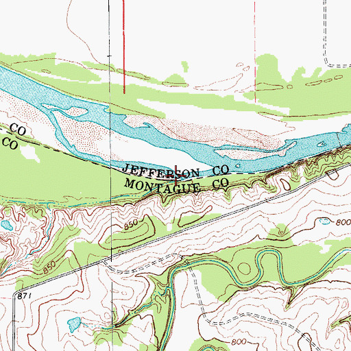 Topographic Map of Beaver Creek, TX