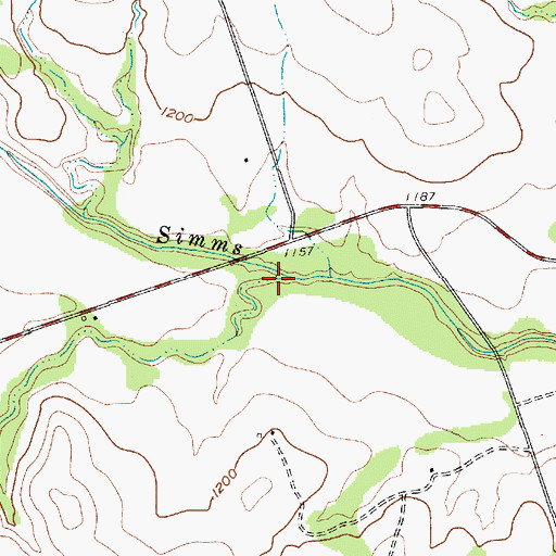Topographic Map of Bee Cave Creek, TX