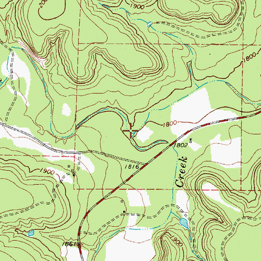 Topographic Map of Bee Cave Creek, TX