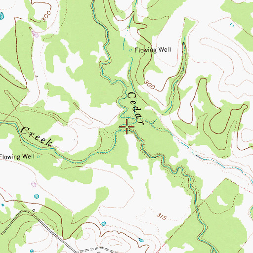 Topographic Map of Bee Creek, TX