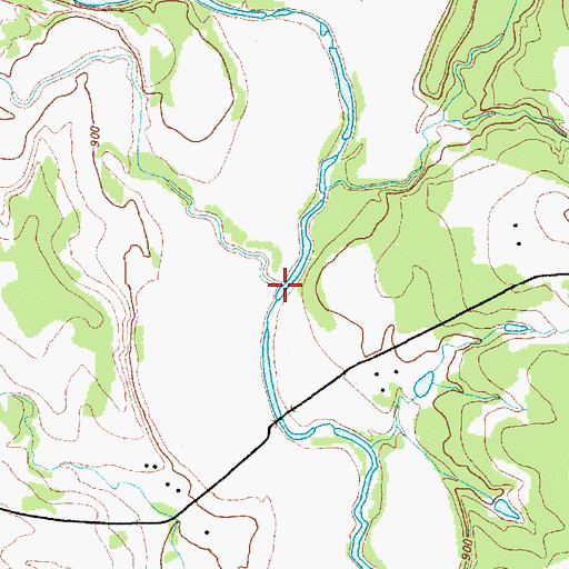 Topographic Map of Bee Creek, TX