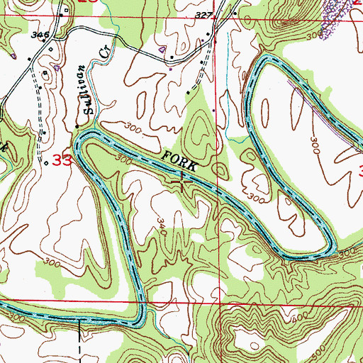 Topographic Map of Sullivan Ford, AL