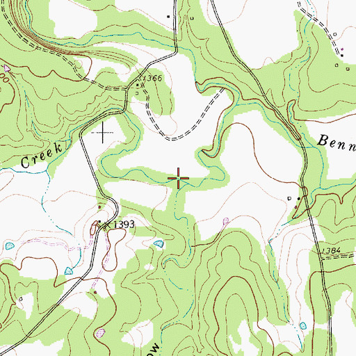 Topographic Map of Bee Hollow, TX
