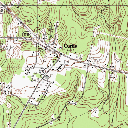 Topographic Map of Beech Grove School, TX