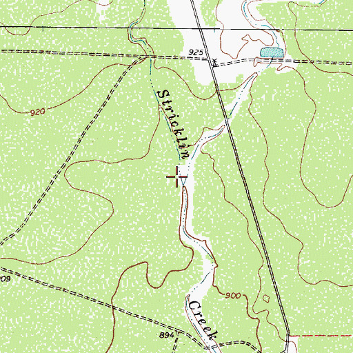 Topographic Map of Beef Canyon, TX
