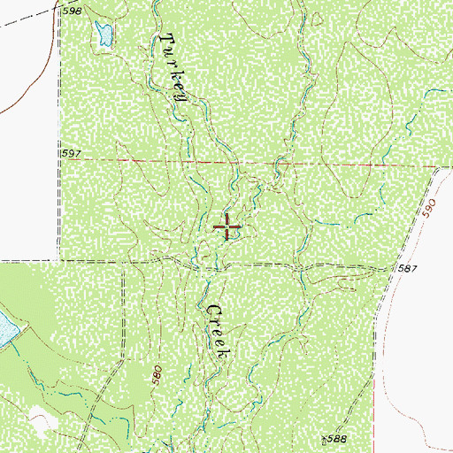 Topographic Map of Beef Hollow Creek, TX