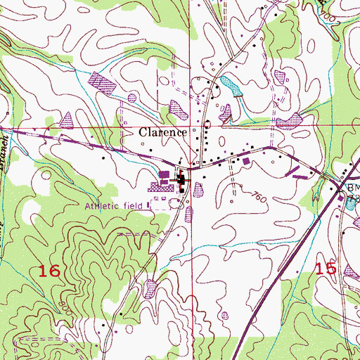 Topographic Map of Susan Moore School, AL
