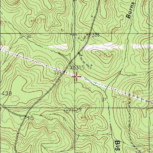 Topographic Map of Belcher Creek, TX