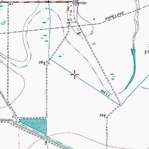 Topographic Map of Bell Lateral, TX
