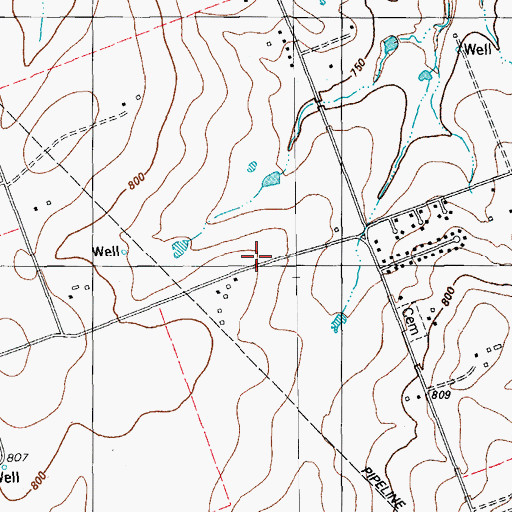 Topographic Map of Bell School, TX
