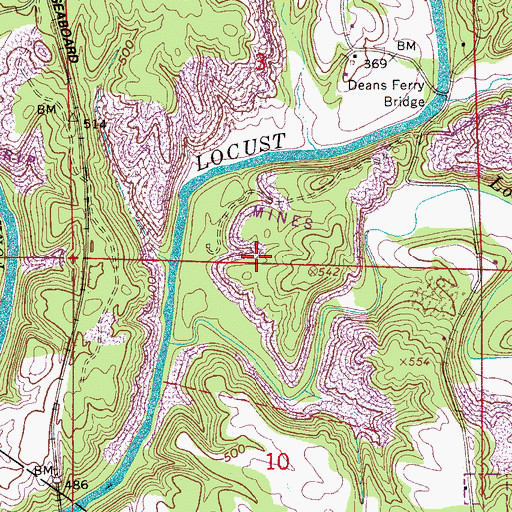 Topographic Map of Upper Creek Mine, AL