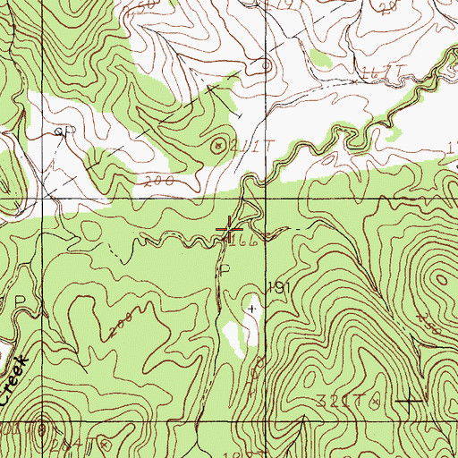 Topographic Map of Belts Creek, TX